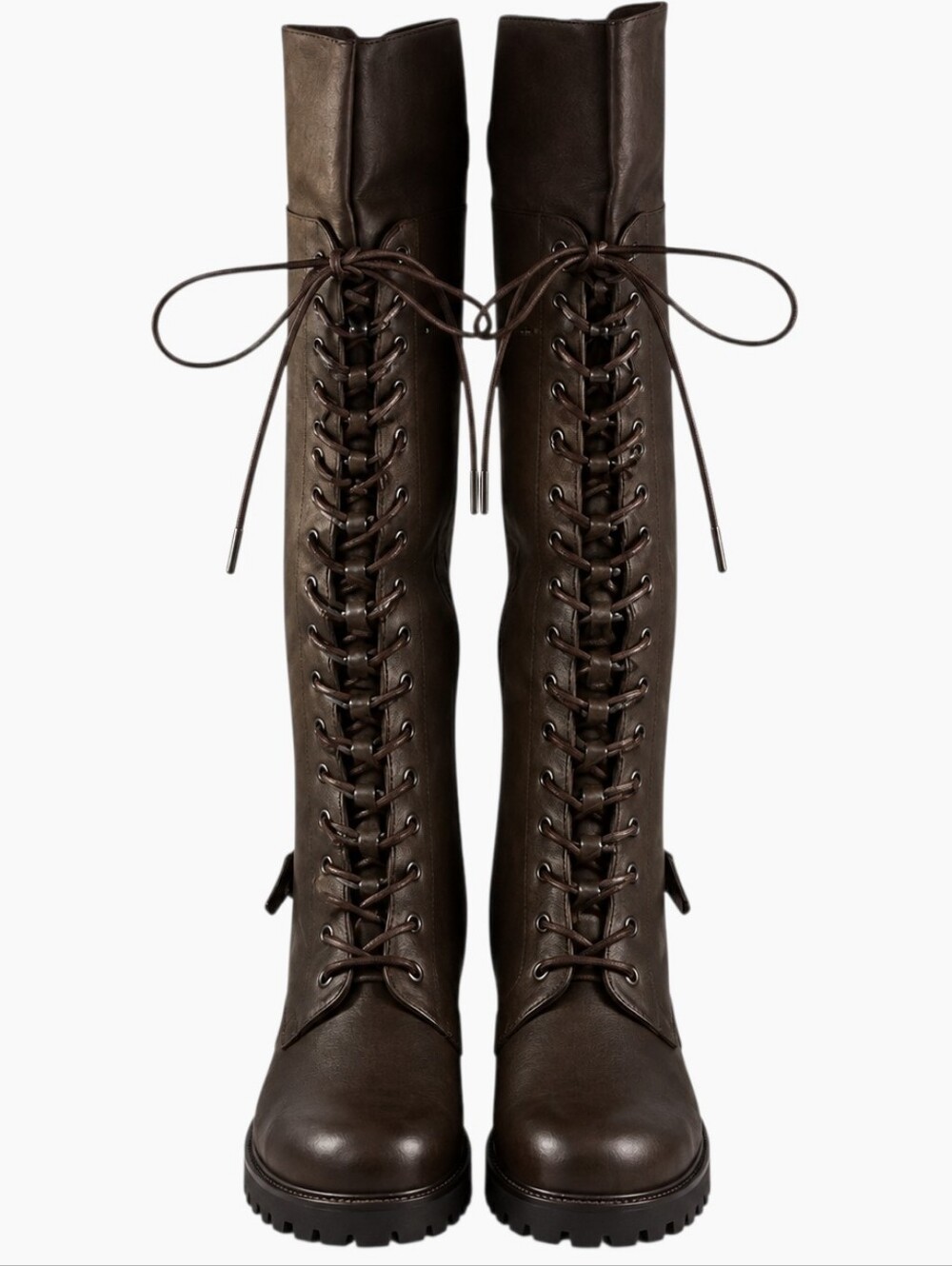 FRH Brown Tall Lace Up Boots Women’s Size 5 1/2